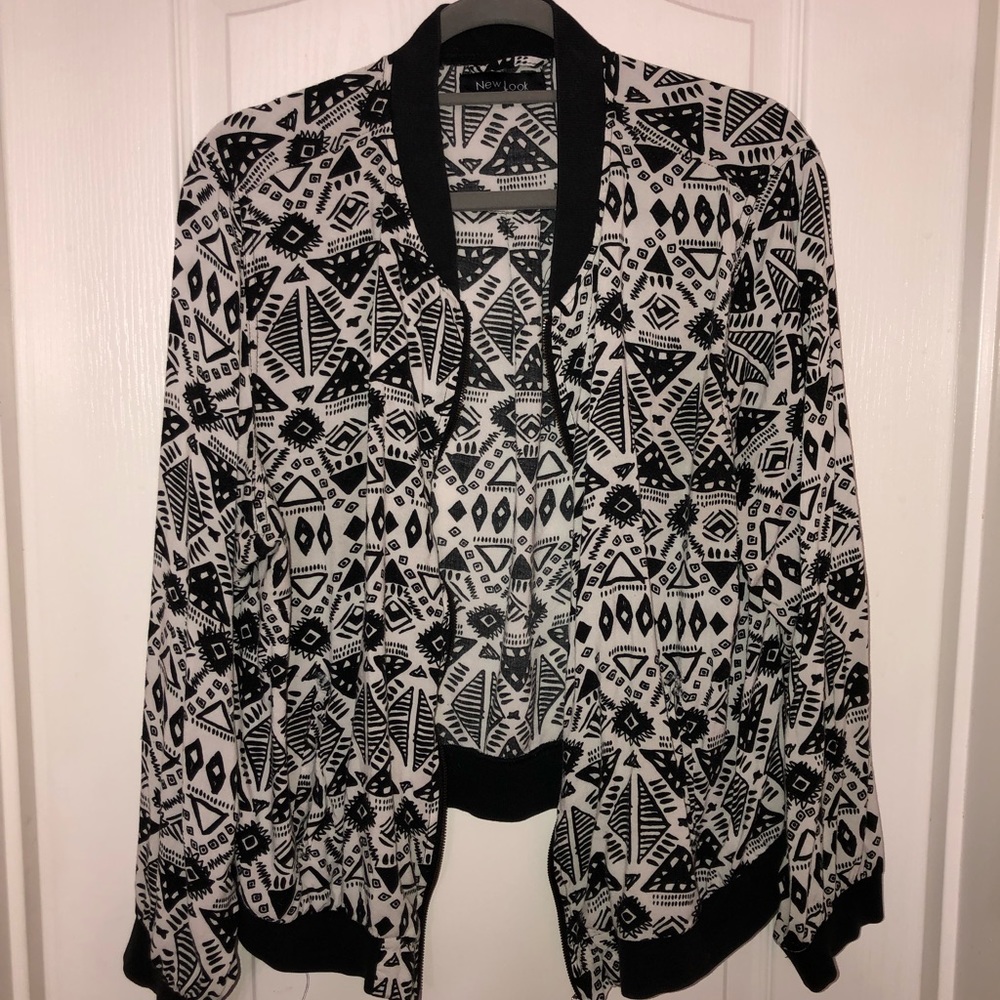 Black & White Zip Up